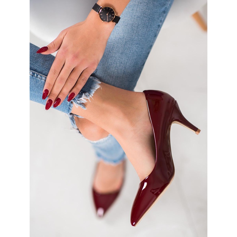 Small Swan Pompe confortabile lăcuite roșu 1 Small Swan Pompe confortabile lăcuite roșu 1