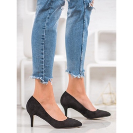 SHELOVET Pompele din piele neagră negru 2