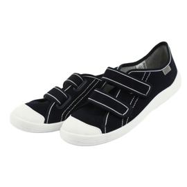 Pantofi Befado pentru tineret cu Velcro 124Q005 Bleumarin albastru 3