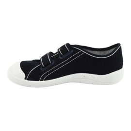 Pantofi Befado pentru tineret cu Velcro 124Q005 Bleumarin albastru 2
