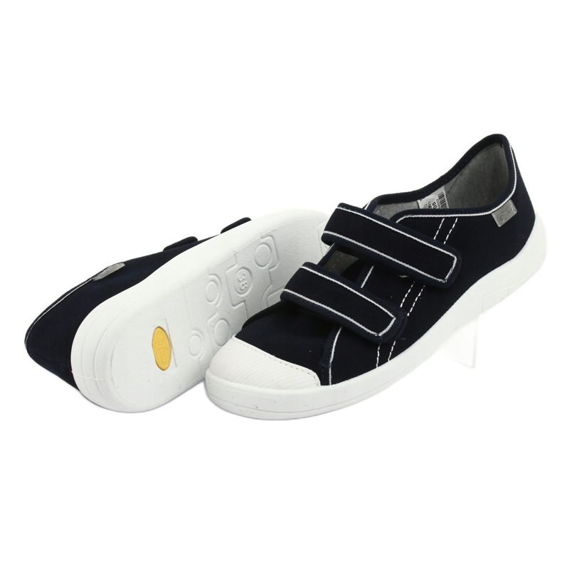 Pantofi Befado pentru tineret cu Velcro 124Q005 Bleumarin albastru 4