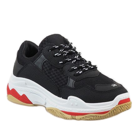 Pantofi sport negri la modă D1901-1 negru 1