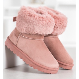 SHELOVET Mukluki Cu Blana roz 2