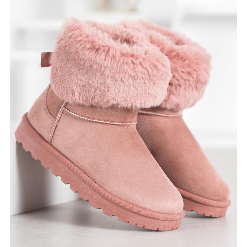 SHELOVET Mukluki Cu Blana roz 2