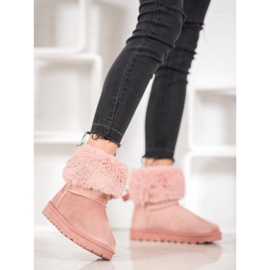 SHELOVET Mukluki Cu Blana roz 1