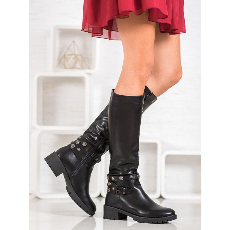 Gogo Jachete de echitatie cu jeturi negru 2