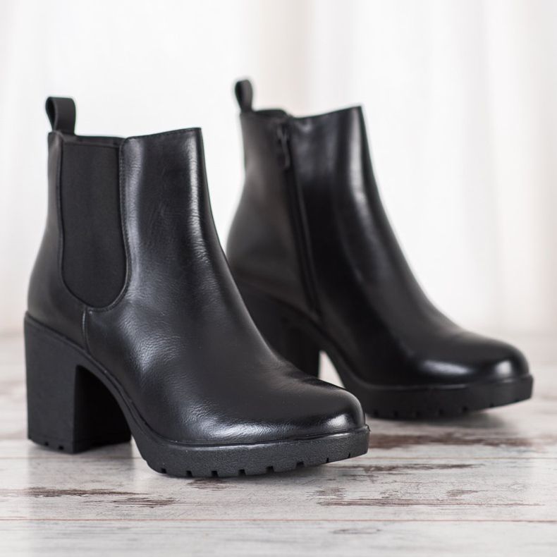 Bella Paris Cizme calde pe tocuri înalte negru 2