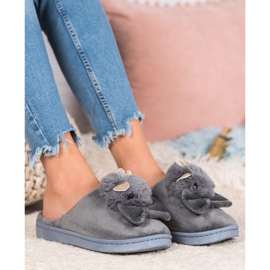 SHELOVET Papuci Cu Arc gri 1 SHELOVET Papuci Cu Arc gri 1