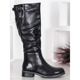Abloom Ghete înalte cu zirconiu cubic negru 2