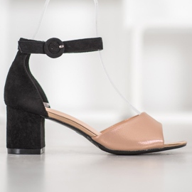 Pompe la modă VINCEZA maro negru 2