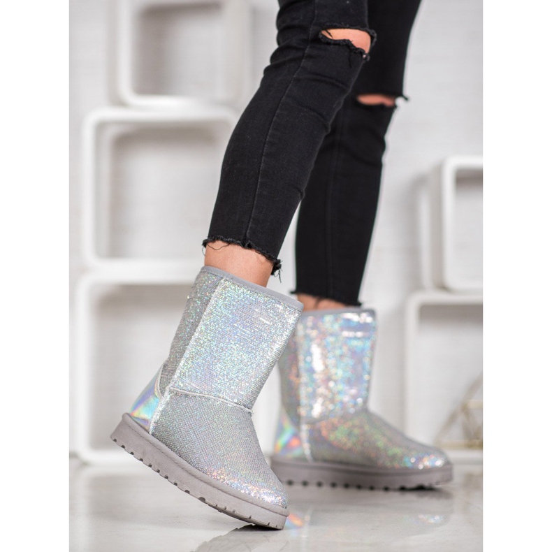 SHELOVET Mukluki Cu Paiete gri 1