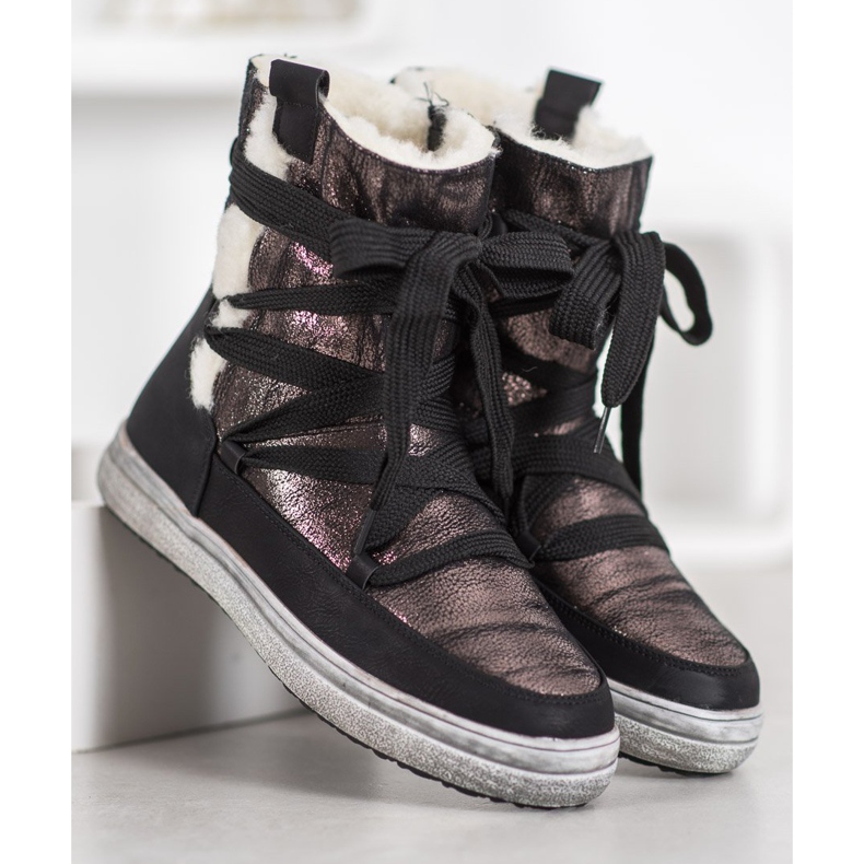 SDS Ghete de zăpadă calde maro negru 1