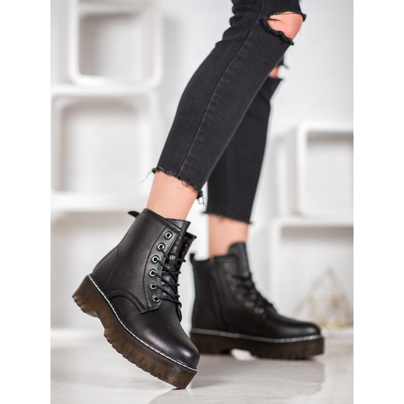 Kylie Trappers de modă negru galben 1