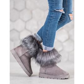 SHELOVET Mukluki gri cu blană 1
