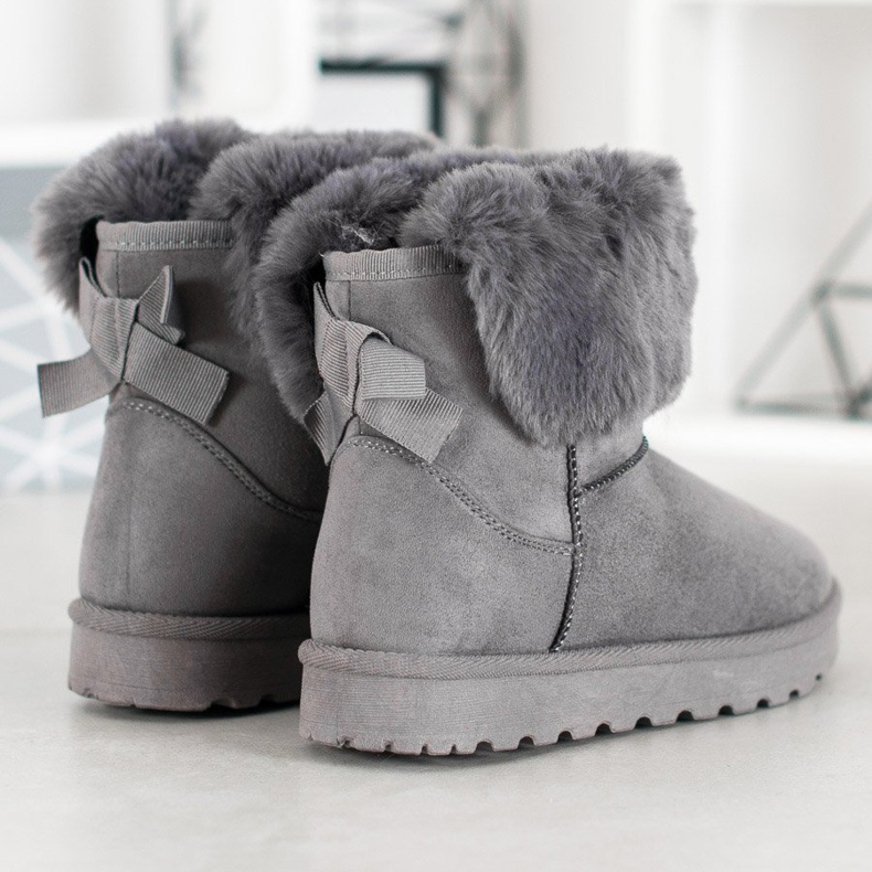 SHELOVET Mukluki Cu Blana gri 1