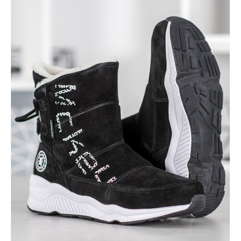 McKey Cizme de zăpadă din piele negru 2