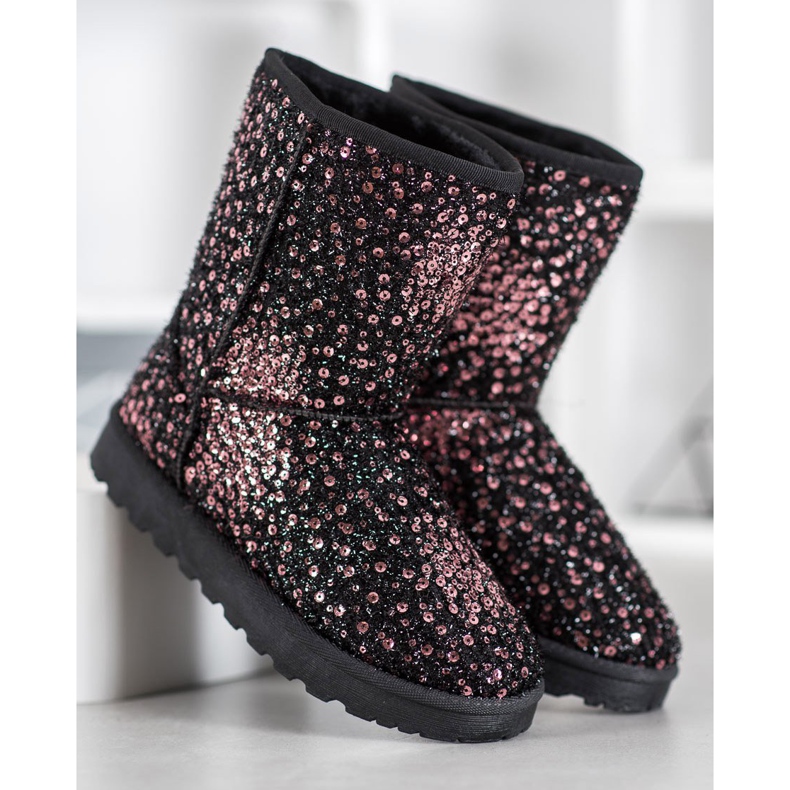 SHELOVET Mukluki cald cu paiete multicolor 2