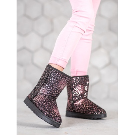 SHELOVET Mukluki cald cu paiete multicolor 1