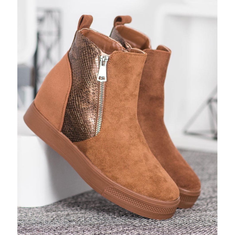 Bestelle Cizme cu model șarpe maro 2 Bestelle Cizme cu model șarpe maro 2