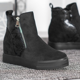 Bestelle Cizme cu model șarpe negru 1