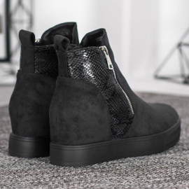 Bestelle Cizme cu model șarpe negru 2