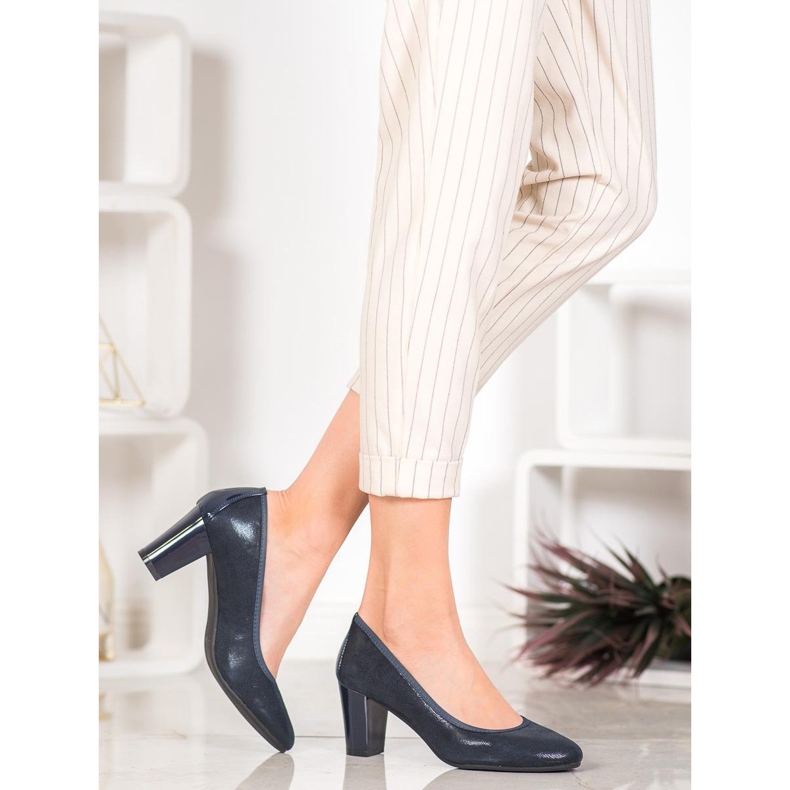 Sergio Leone Pompele confortabile de culoare albastru marin 1