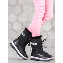 SHELOVET Iubesc cizmele de zăpadă negru 1