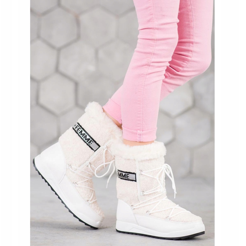 Small Swan Cizme de zăpadă la modă alb 1 Small Swan Cizme de zăpadă la modă alb 1