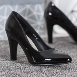 Sergio Leone Pantofi cu toc brevetat negru 2