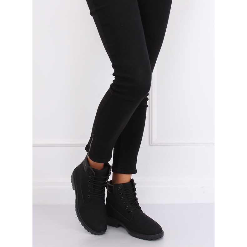 Cizme din lemn negru pentru femei W-3033 Tip negru II 2