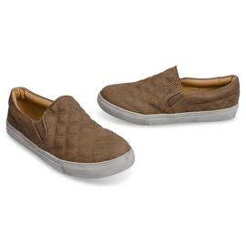 Pantofi matlasate cu glisare pe Kaki 9033 verde 1