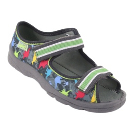 Pantofi pentru copii Befado 969X140 gri multicolor verde 1