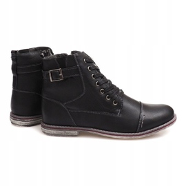 Cizme înalte calde legate 85787 negru 1