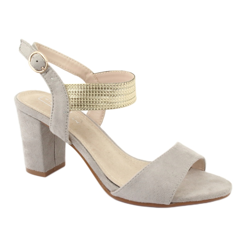 Sandale pe post Filippo DS817 gri / auriu galben 1