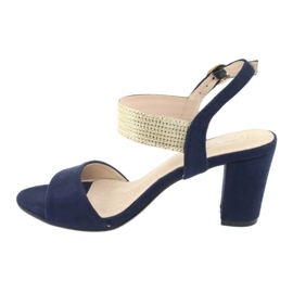 Sandale pe post de Filippo DS817 bleumarin / auriu albastru 2
