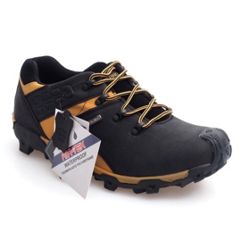 Cizme de Trekking Piele Nat HLD923 Negru galben 2