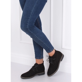 Cizme negre cu șireturi 8B977 Negre negru 1 Cizme negre cu șireturi 8B977 Negre negru 1