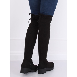 Cizme peste genunchi pe protector negru NC711 Negru 1
