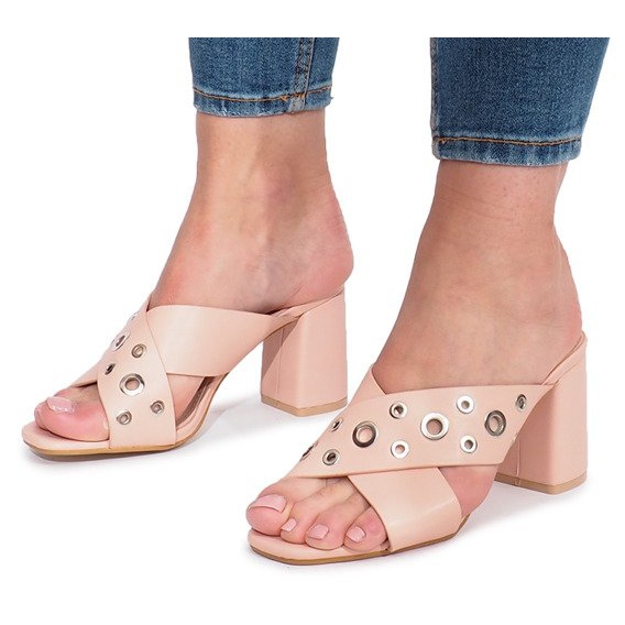 Papuci roz cu toc înalt Make A Move 1