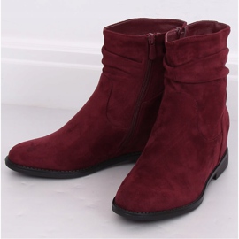 Cizme pe un toc ascuns 2C8AX7680-1 Burgundy roșu 1