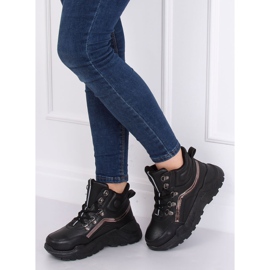 Pantofi sport negri cu glezna înaltă B0012-SP Negru 1