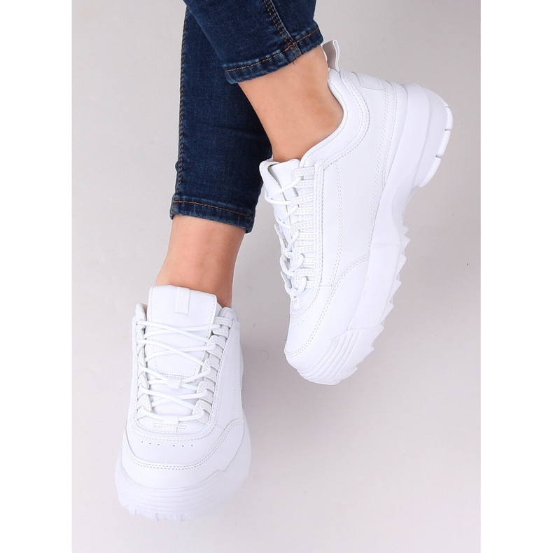 Alb DSC81-2 Pantofi sport albi 1