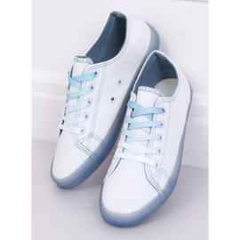 Adidași de damă alb și albastru pentru femei E3508 Albastru 3