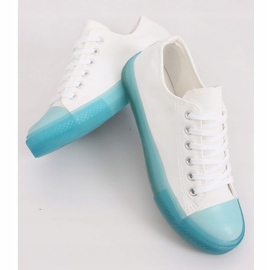 Adidași pe talpă colorată, alb și albastru FG-2948 Albastru 3
