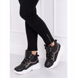 Pantofi sport negri cu glezna înaltă RB-3348 Negru 1