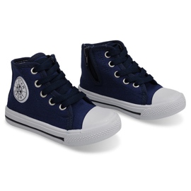 Adidași copii High-top Y1312 Blue Navy albastru marin 1
