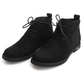 Cizme legate cu paiete H543 Negru 1