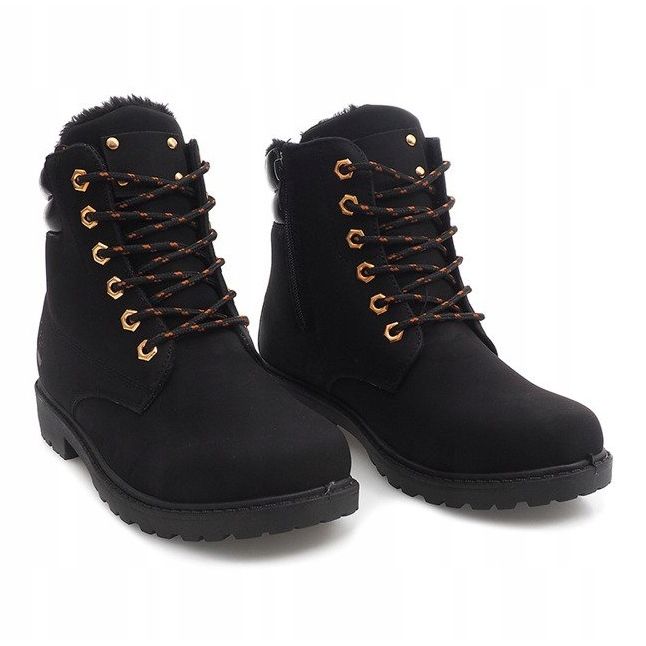 Cizme izolate din lemn BED01 Negru 1