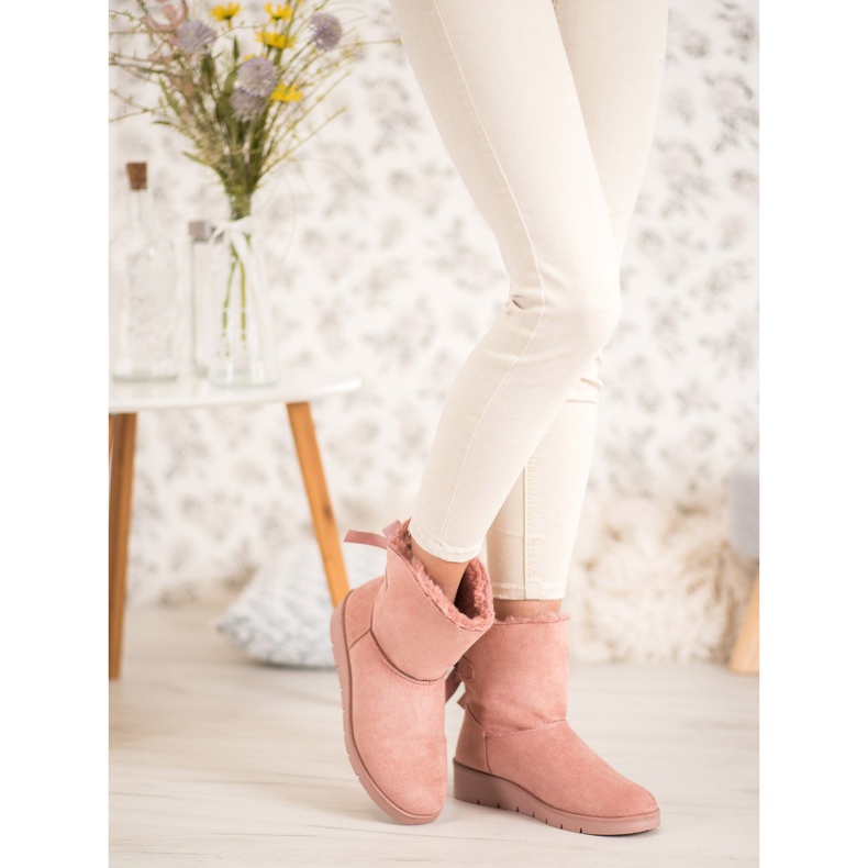 SHELOVET Pink Mukluki pe platformă roz 1