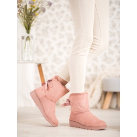 SHELOVET Pink Mukluki pe platformă roz 2